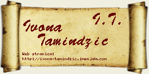 Ivona Tamindžić vizit kartica